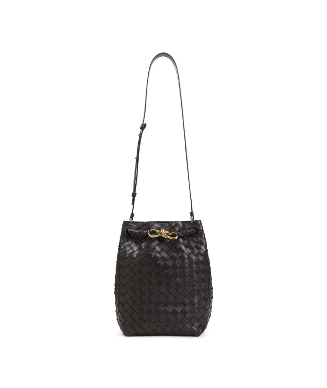 BOTTEGA VENETA Черная кожаная сумка через плечо, фото 1