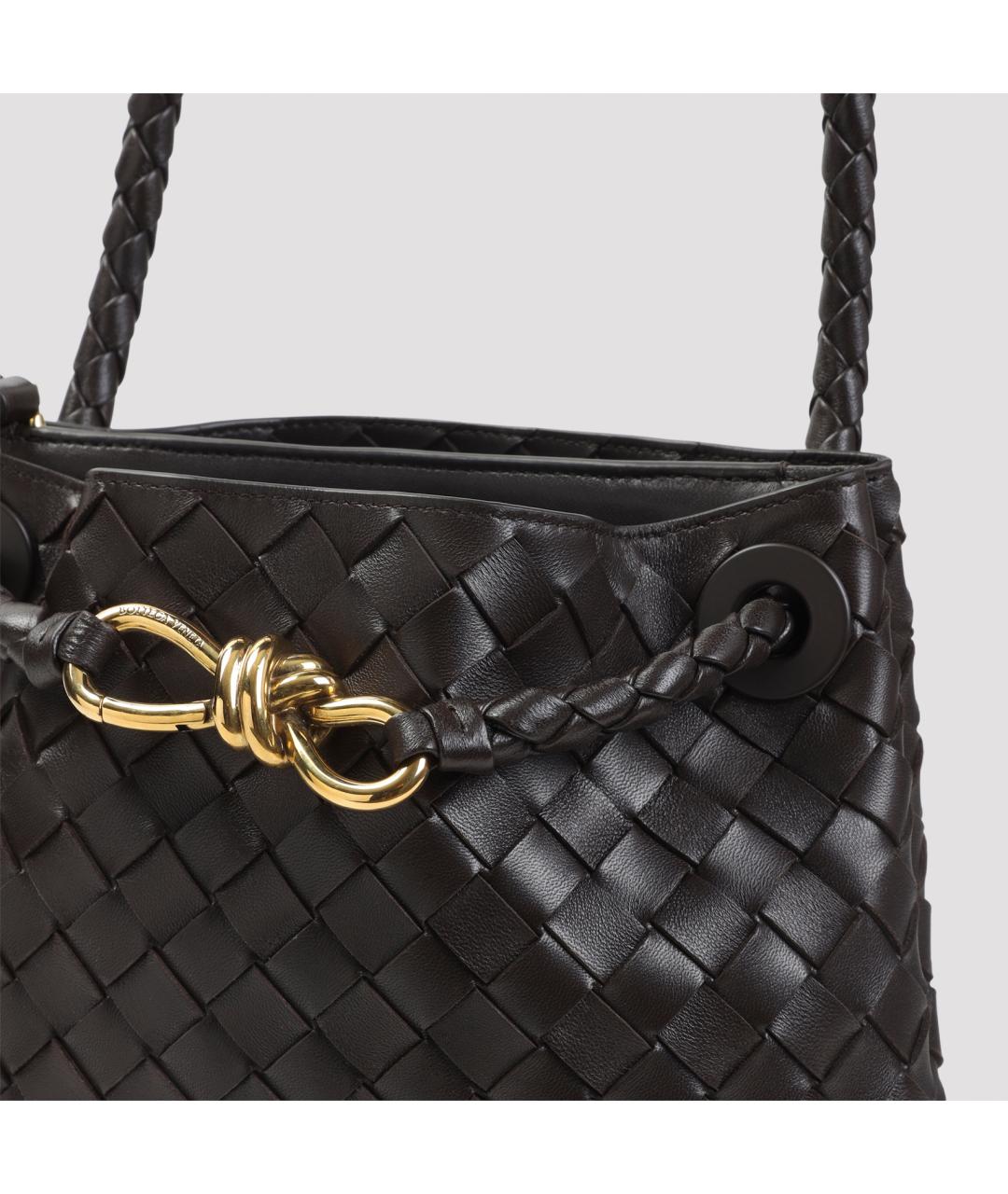 BOTTEGA VENETA Черная кожаная сумка через плечо, фото 3