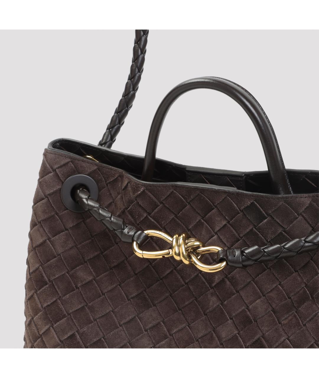 BOTTEGA VENETA Коричневая кожаная сумка через плечо, фото 3