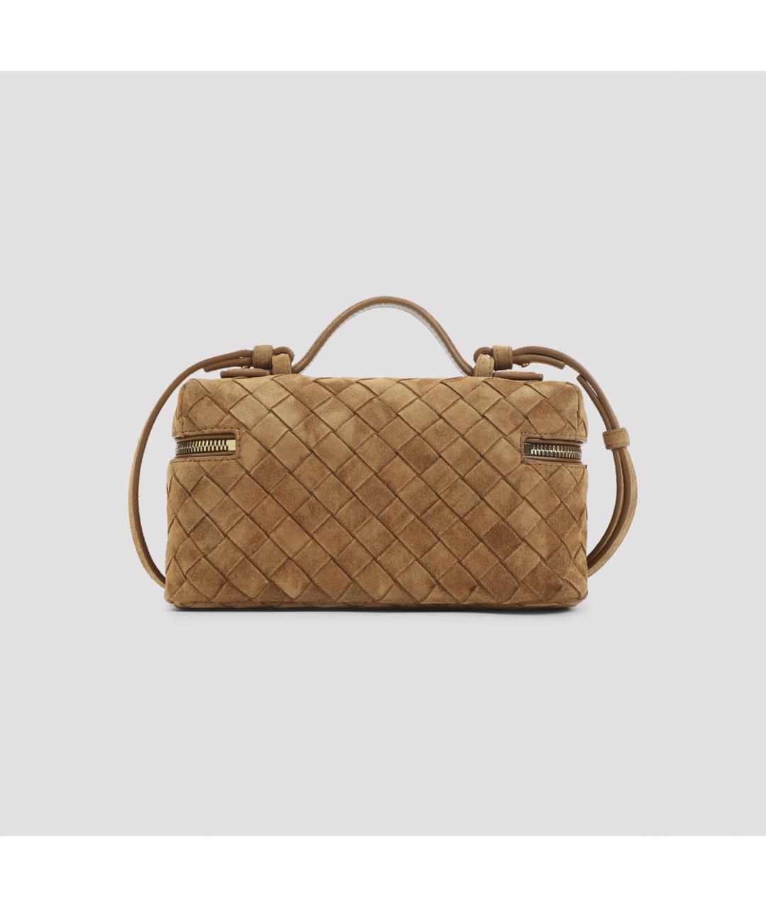 BOTTEGA VENETA Коричневая кожаная сумка через плечо, фото 2