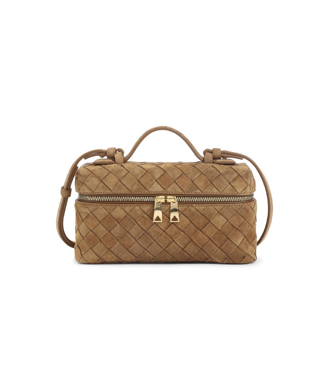 BOTTEGA VENETA Коричневая кожаная сумка через плечо, фото 1