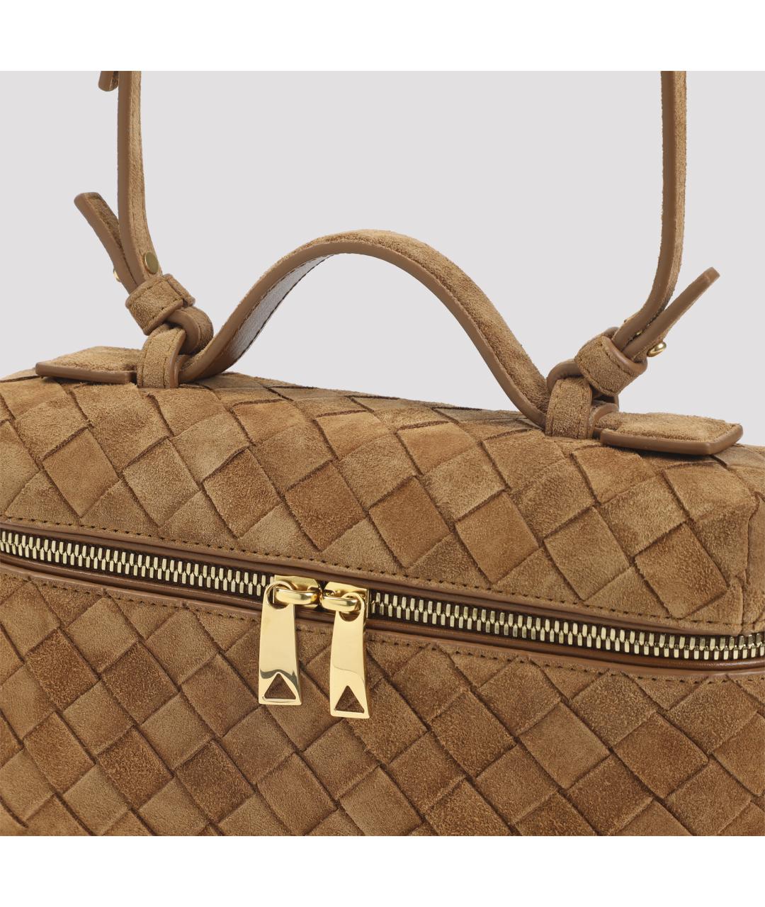 BOTTEGA VENETA Коричневая кожаная сумка через плечо, фото 3
