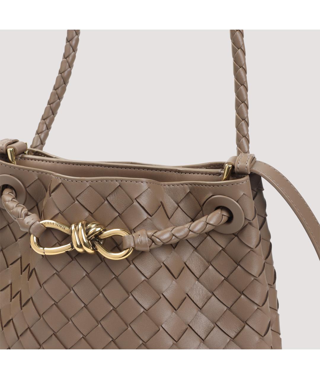 BOTTEGA VENETA Коричневая кожаная сумка через плечо, фото 3