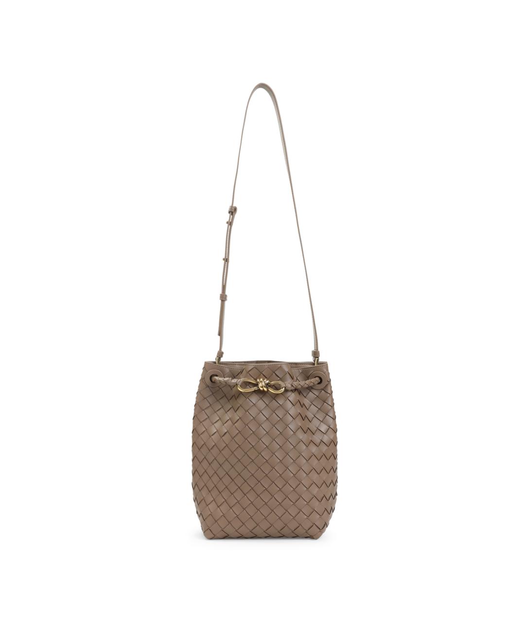 BOTTEGA VENETA Коричневая кожаная сумка через плечо, фото 1