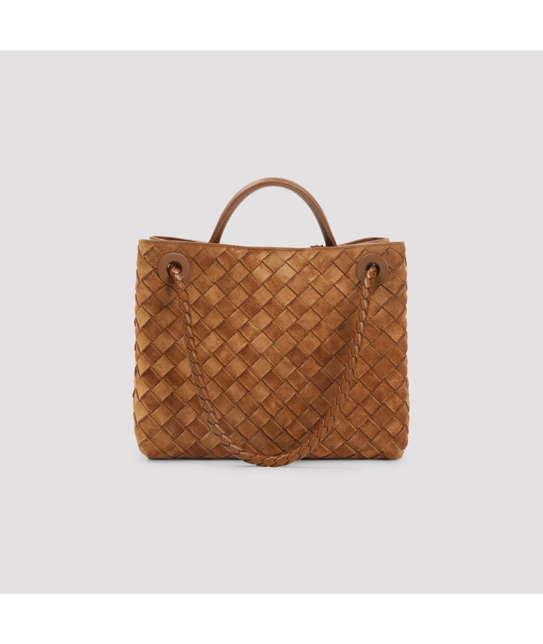 BOTTEGA VENETA Коричневая замшевая сумка через плечо, фото 2