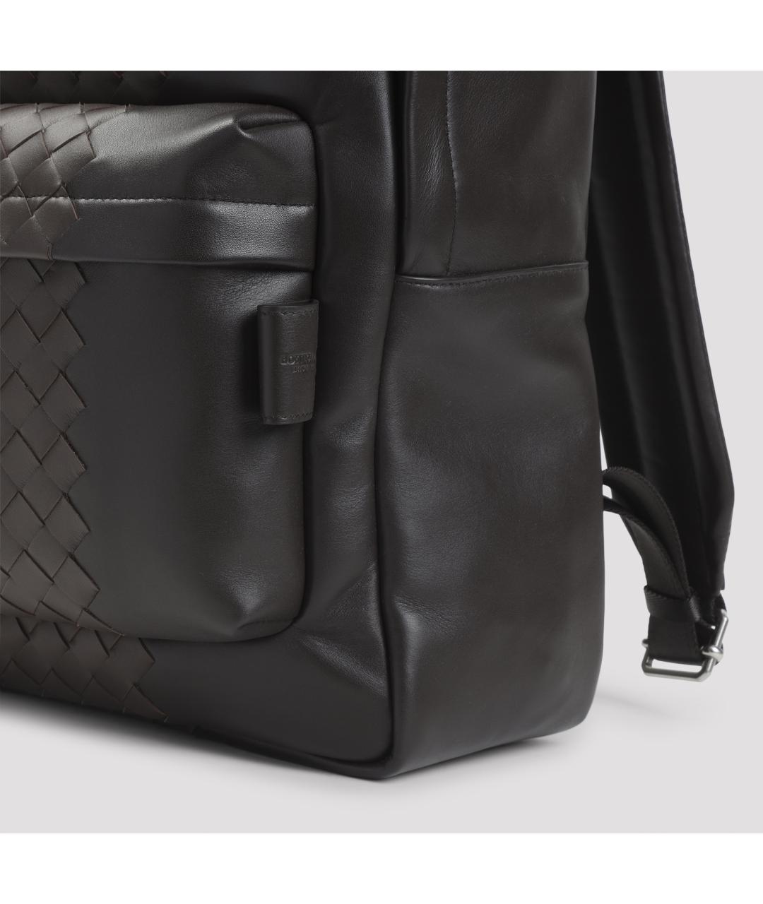 BOTTEGA VENETA Коричневый кожаный рюкзак, фото 3