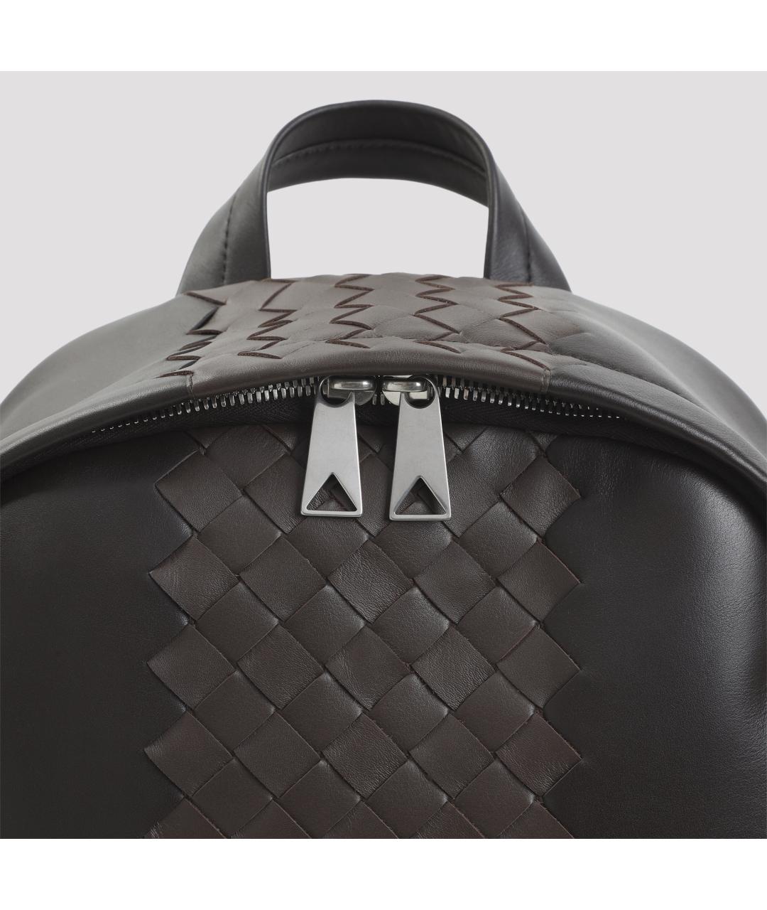 BOTTEGA VENETA Коричневый кожаный рюкзак, фото 4