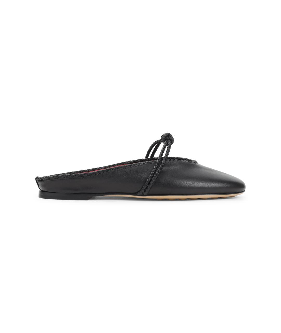 BOTTEGA VENETA Черные кожаные мюли, фото 1