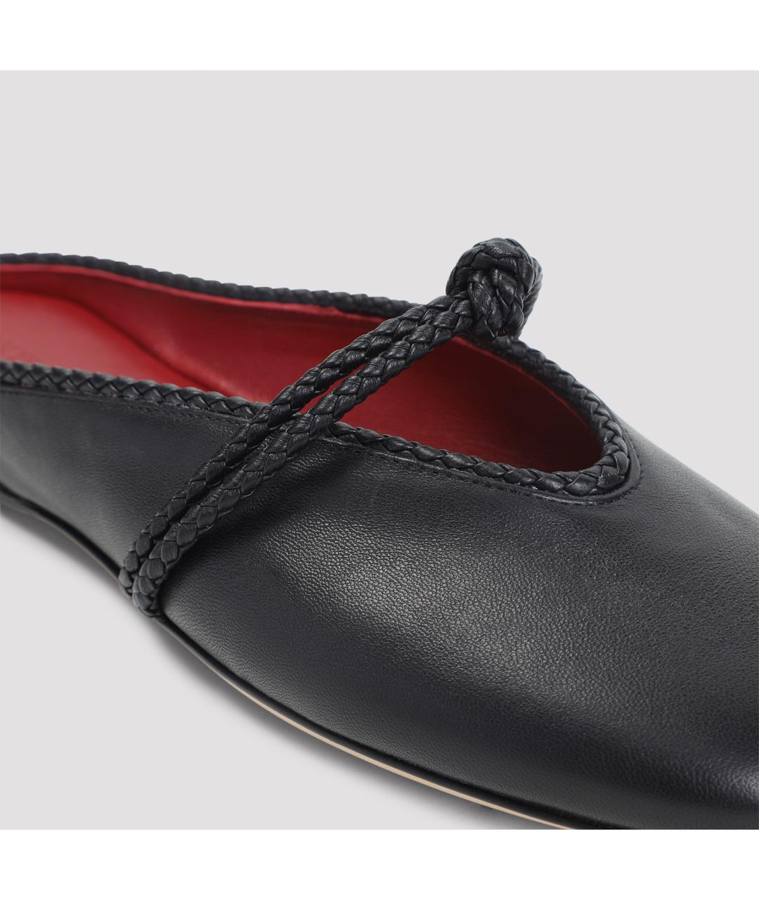 BOTTEGA VENETA Черные кожаные мюли, фото 4