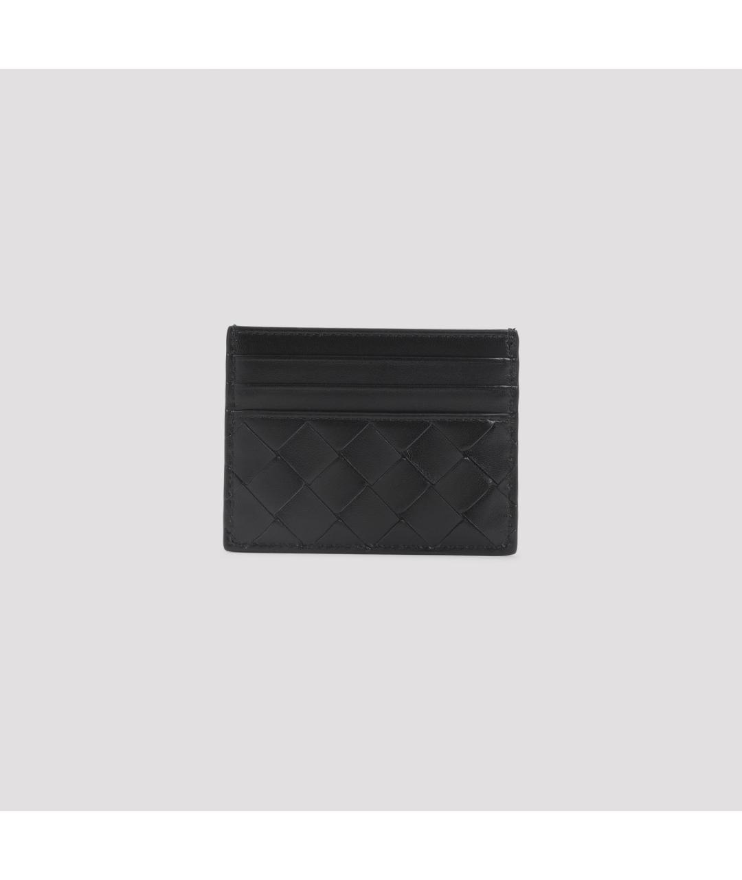 BOTTEGA VENETA Черный кожаный кардхолдер, фото 2