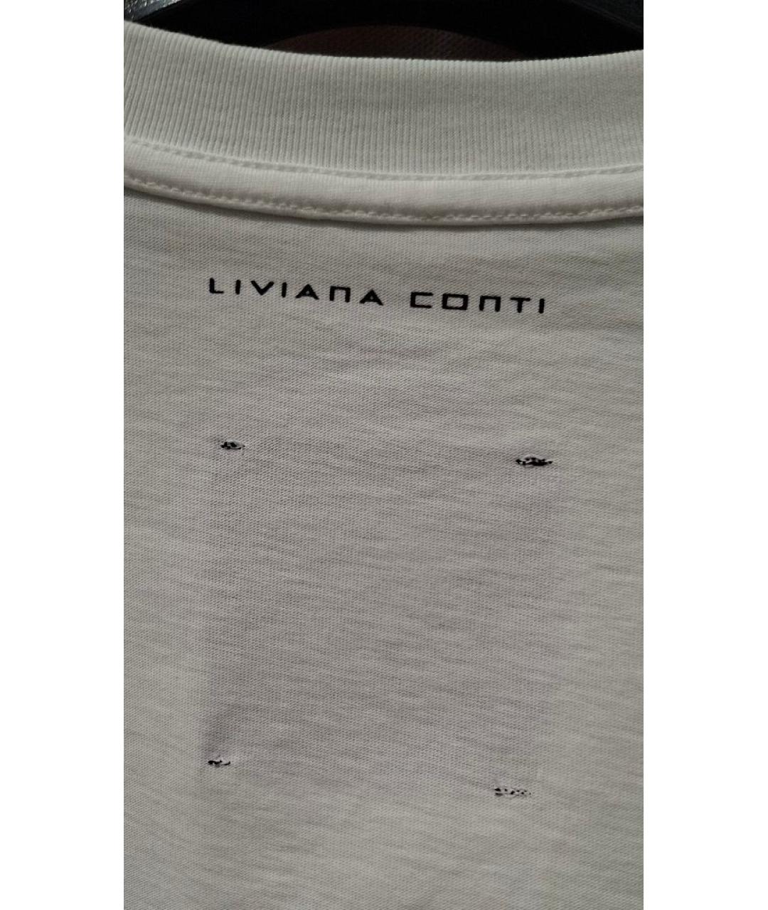 LIVIANA CONTI Белая хлопковая футболка, фото 4