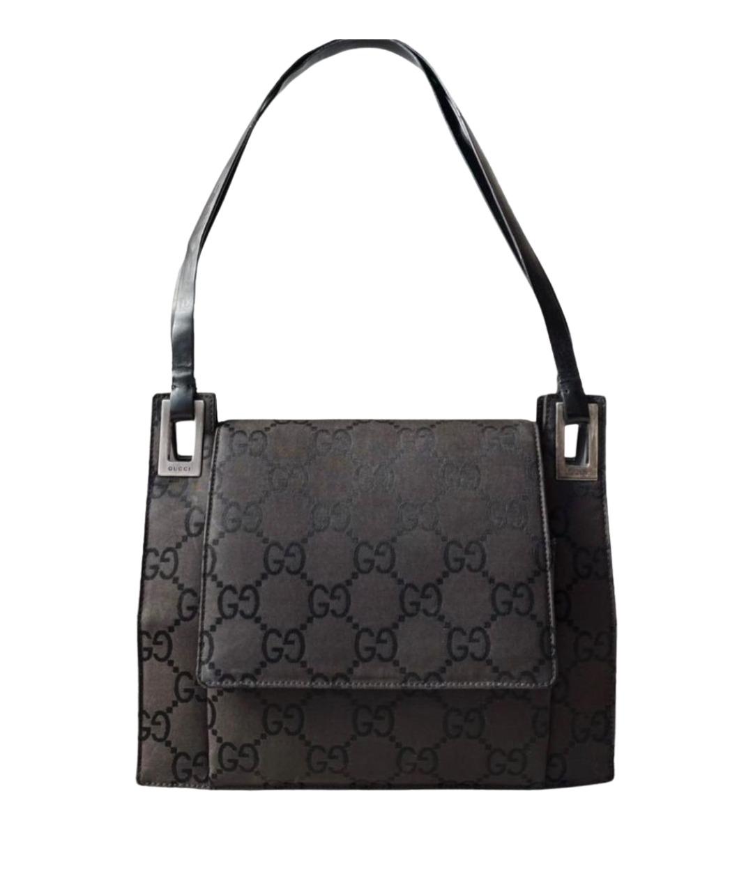 GUCCI Коричневая кожаная сумка с короткими ручками, фото 1