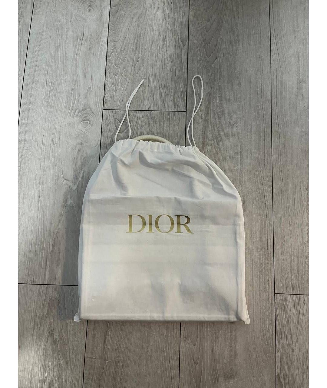 CHRISTIAN DIOR Бежевая жаккардовая сумка тоут, фото 4