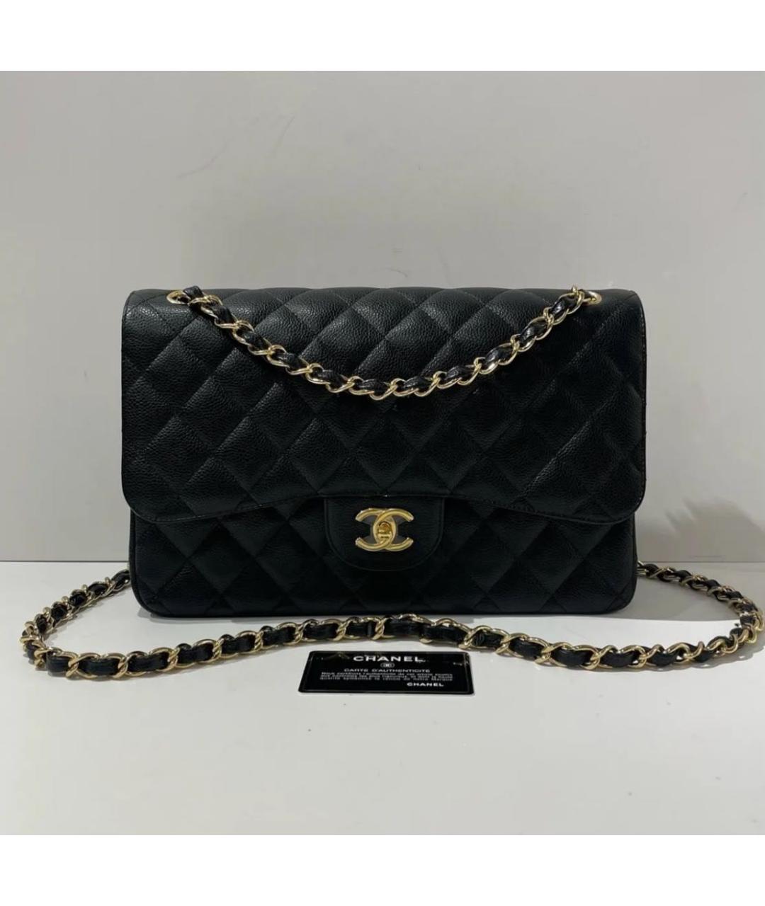 CHANEL Черная кожаная сумка через плечо, фото 2