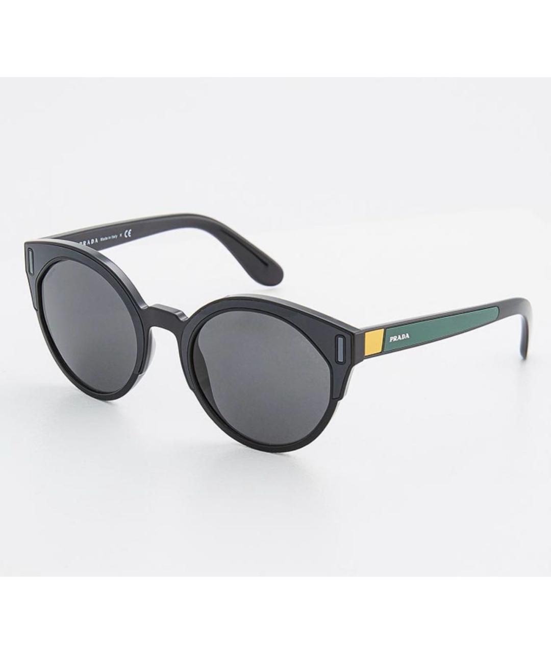PRADA Черные пластиковые солнцезащитные очки, фото 9
