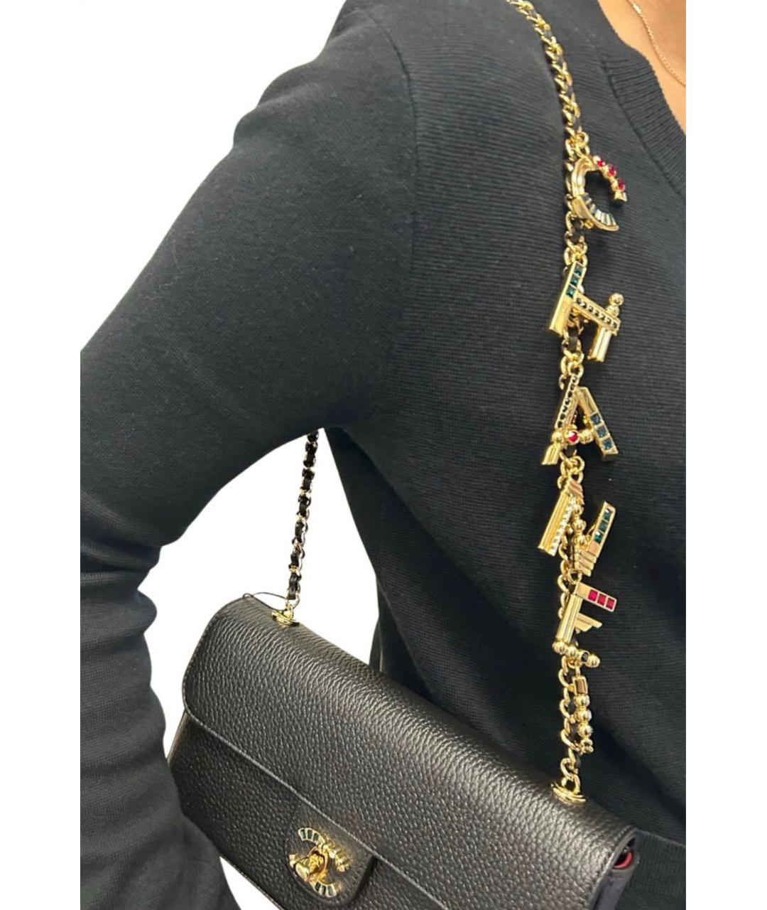 CHANEL Черная кожаная сумка через плечо, фото 4