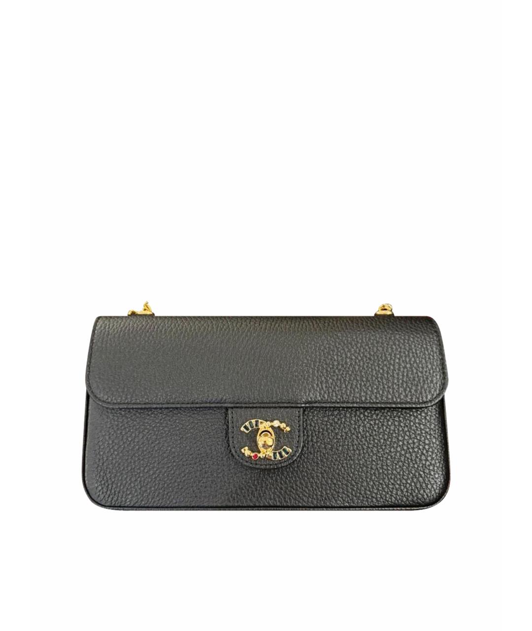 CHANEL Черная кожаная сумка через плечо, фото 1