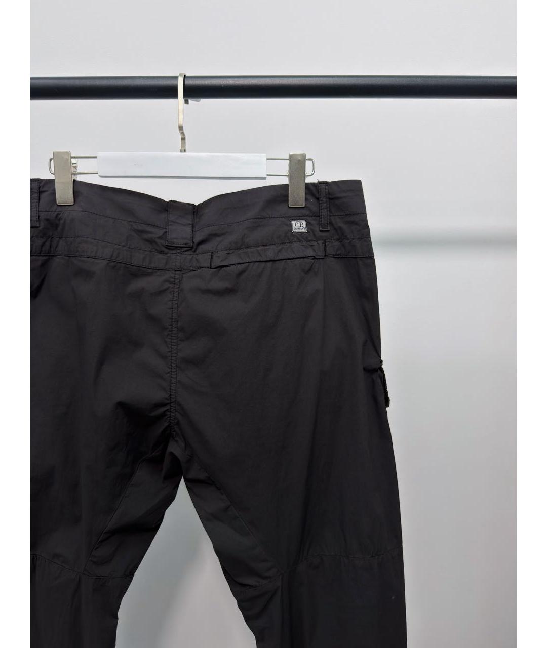 CP COMPANY Черные хлопко-эластановые повседневные брюки, фото 4