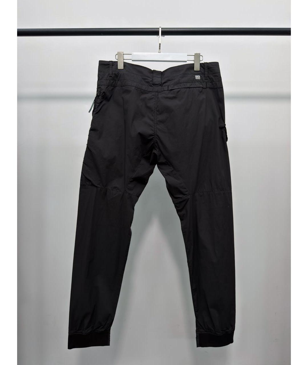 CP COMPANY Черные хлопко-эластановые повседневные брюки, фото 3