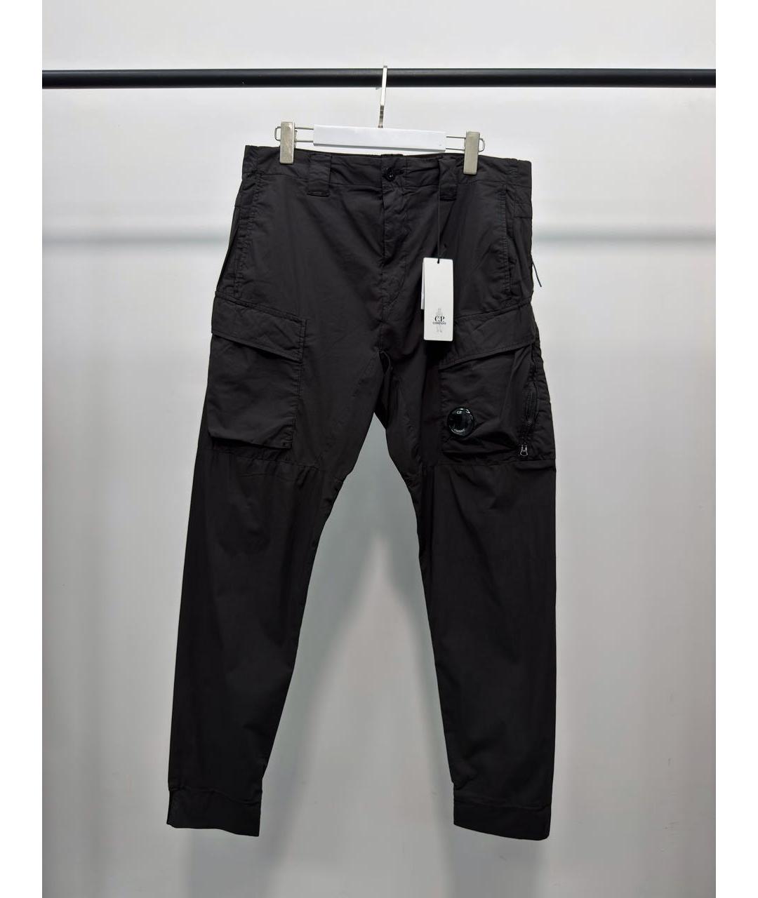 CP COMPANY Черные хлопко-эластановые повседневные брюки, фото 5