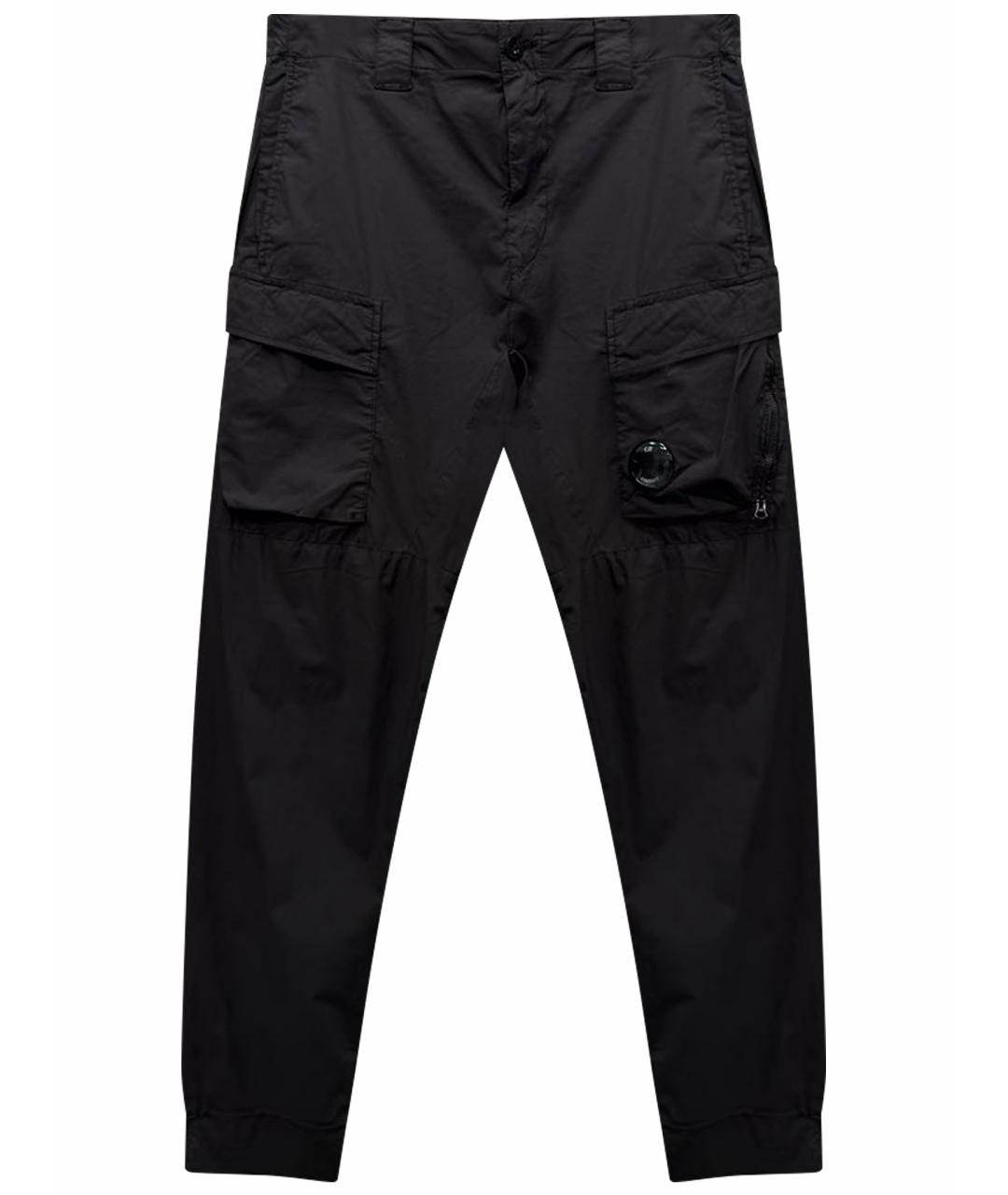 CP COMPANY Черные хлопко-эластановые повседневные брюки, фото 1