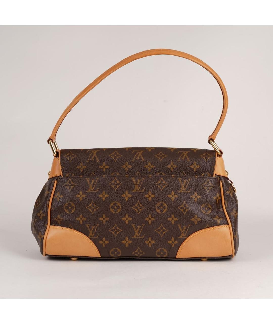 LOUIS VUITTON Коричневая кожаная сумка с короткими ручками, фото 2