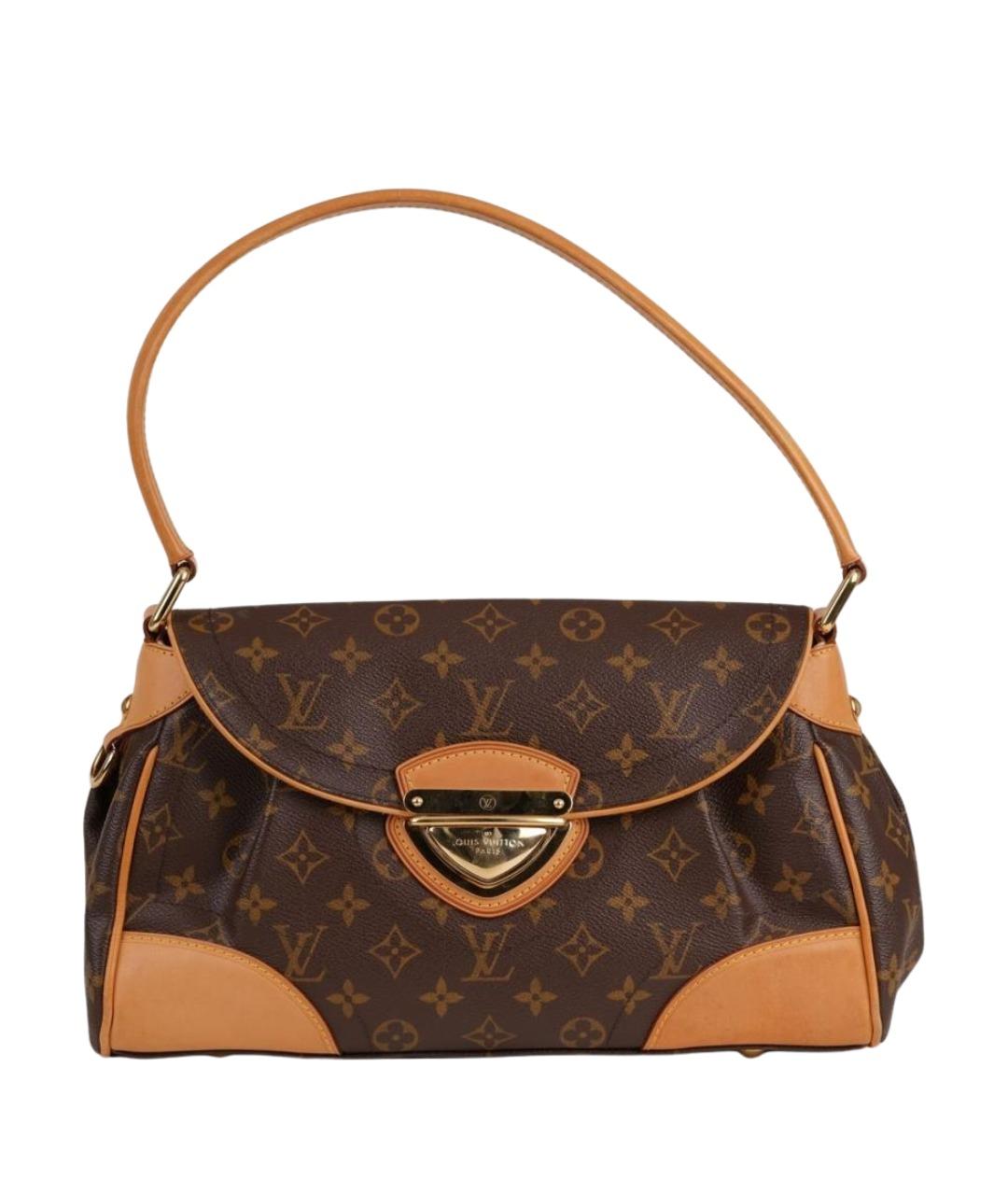 LOUIS VUITTON Коричневая кожаная сумка с короткими ручками, фото 1