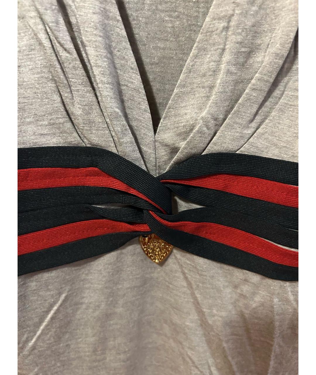 GUCCI Серая хлопко-эластановая майка, фото 3