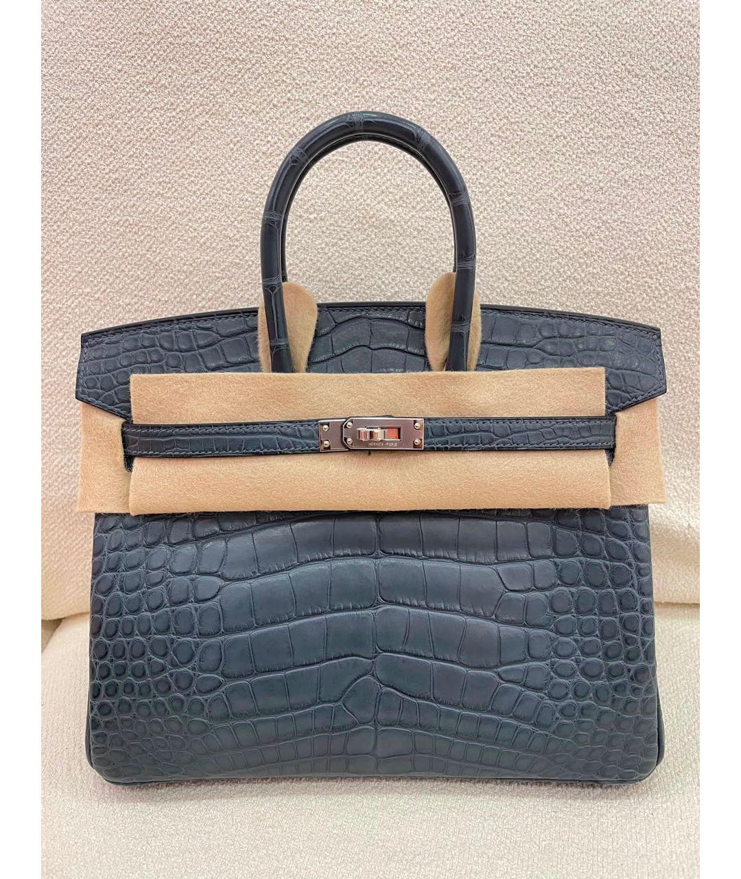 HERMES Сумка с короткими ручками из экзотической кожи, фото 2