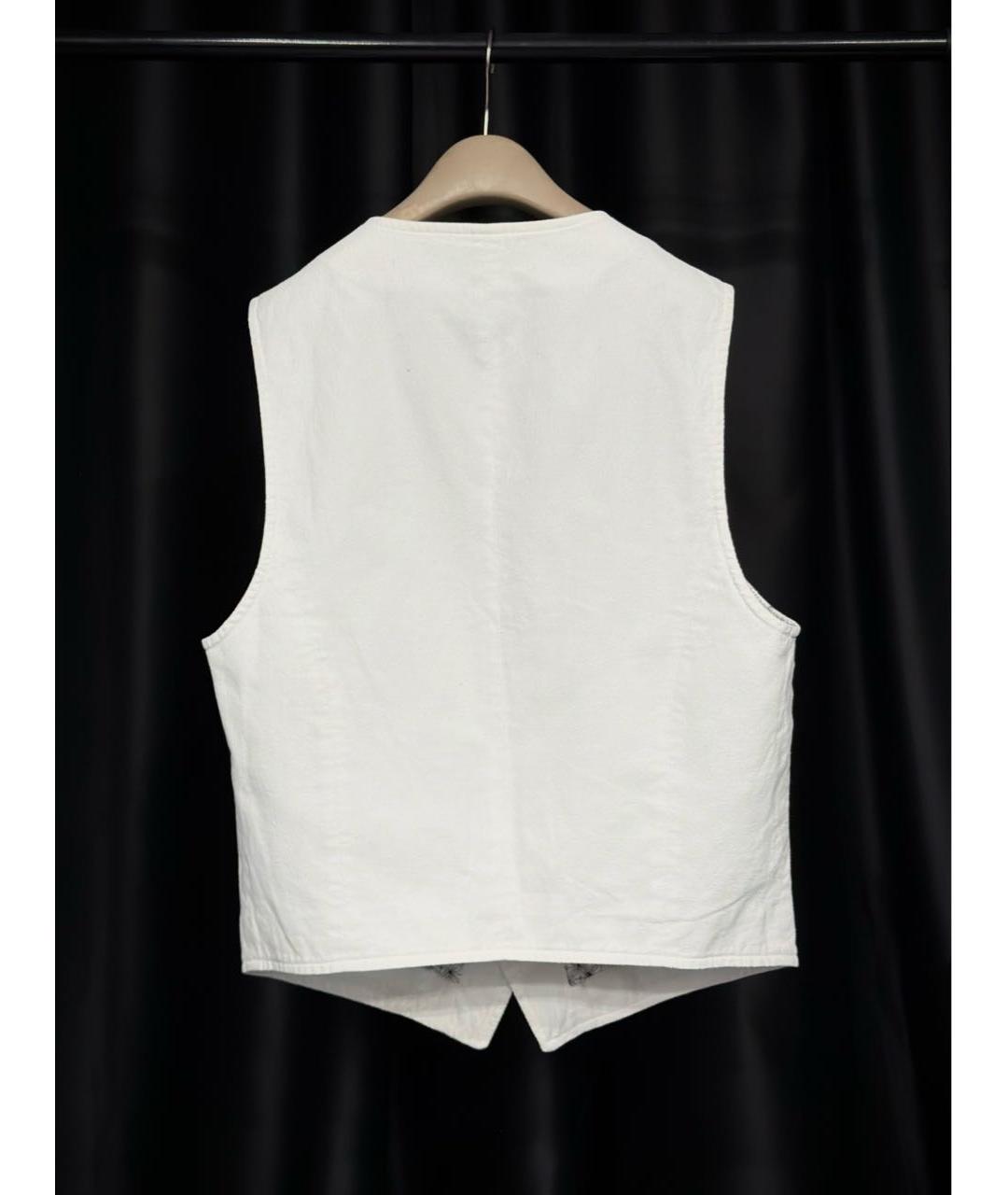 ANN DEMEULEMEESTER Белая хлопковая жилетка, фото 2