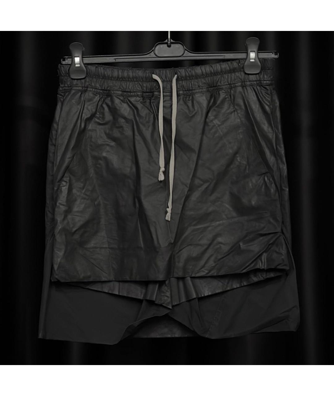 RICK OWENS Черные хлопковые шорты, фото 2