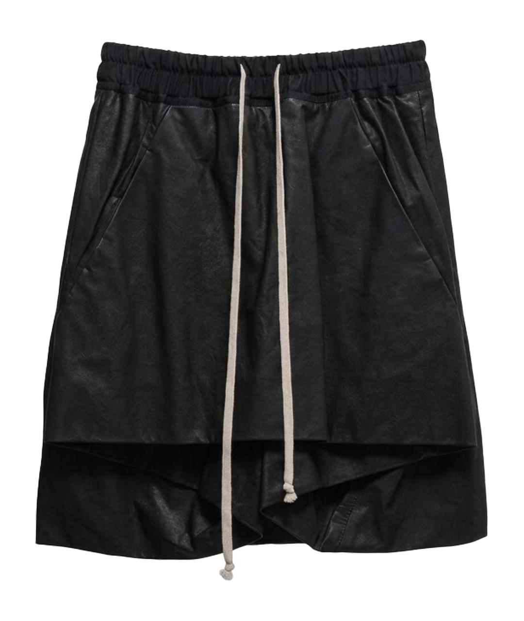 RICK OWENS Черные хлопковые шорты, фото 1