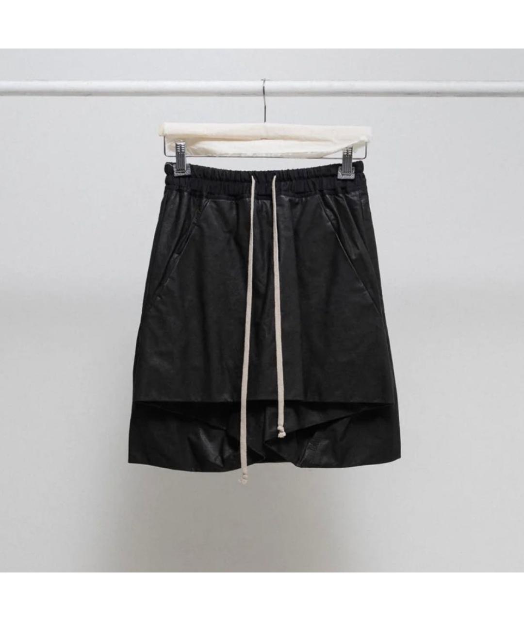 RICK OWENS Черные хлопковые шорты, фото 7