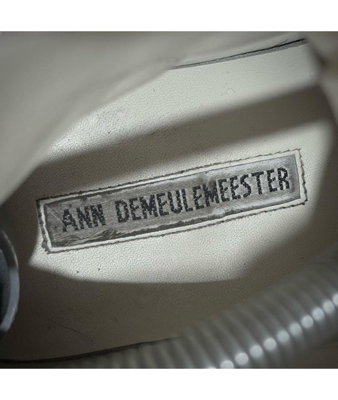 ANN DEMEULEMEESTER Белые кожаные ботинки, фото 8