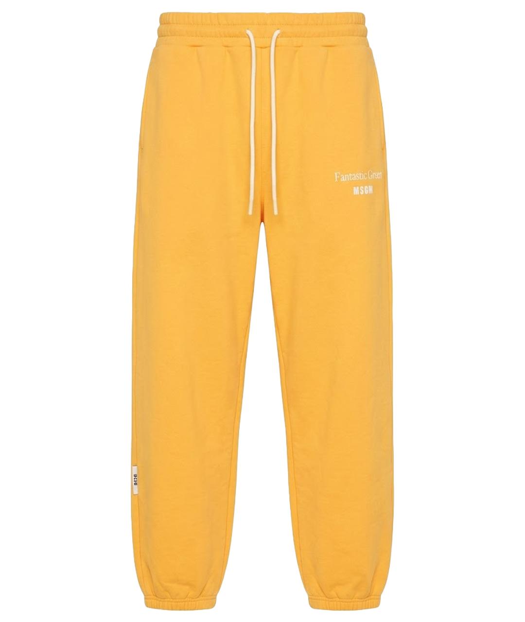 MSGM Оранжевые хлопковые спортивные брюки и шорты, фото 1