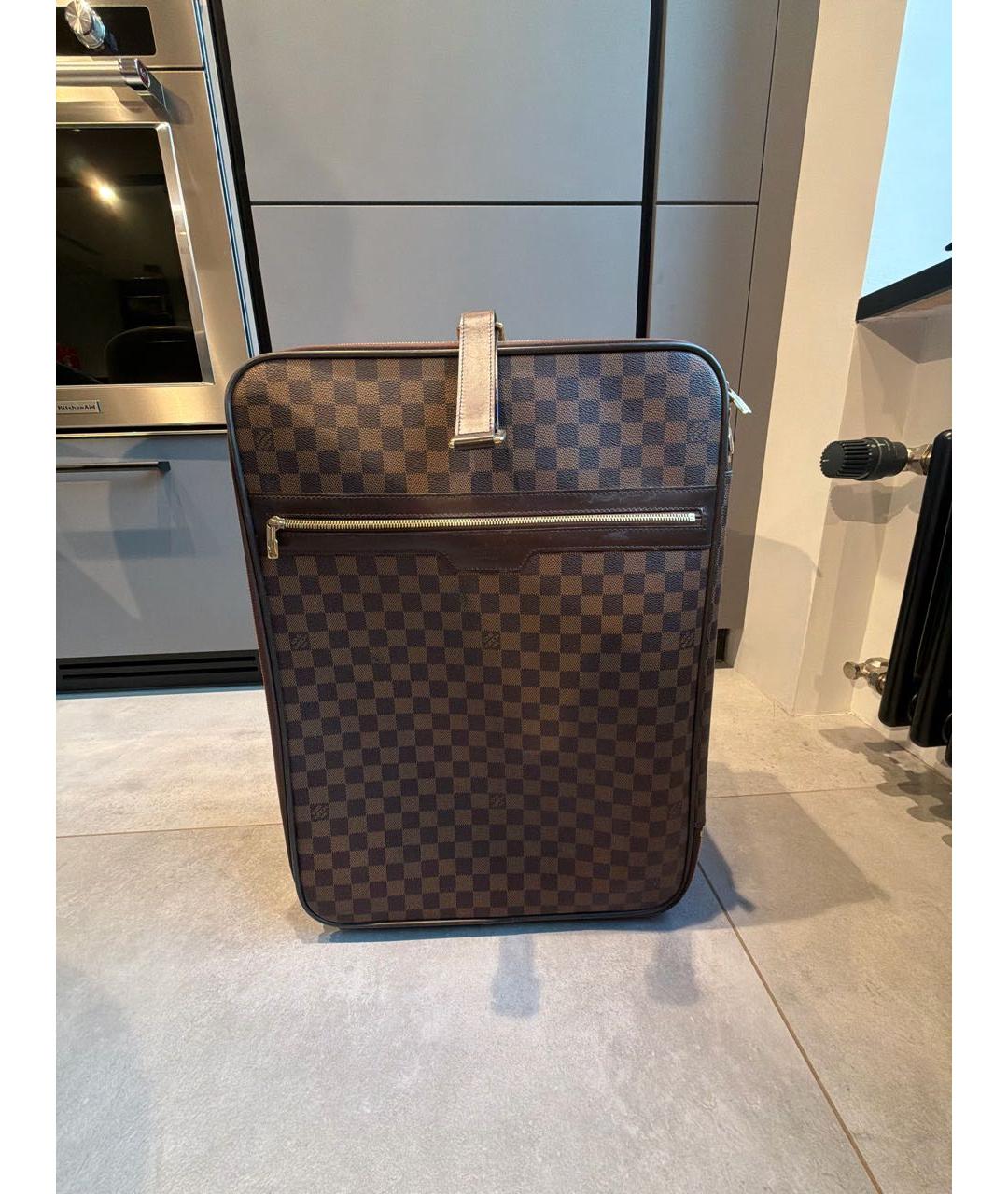 LOUIS VUITTON Коричневый чемодан, фото 5