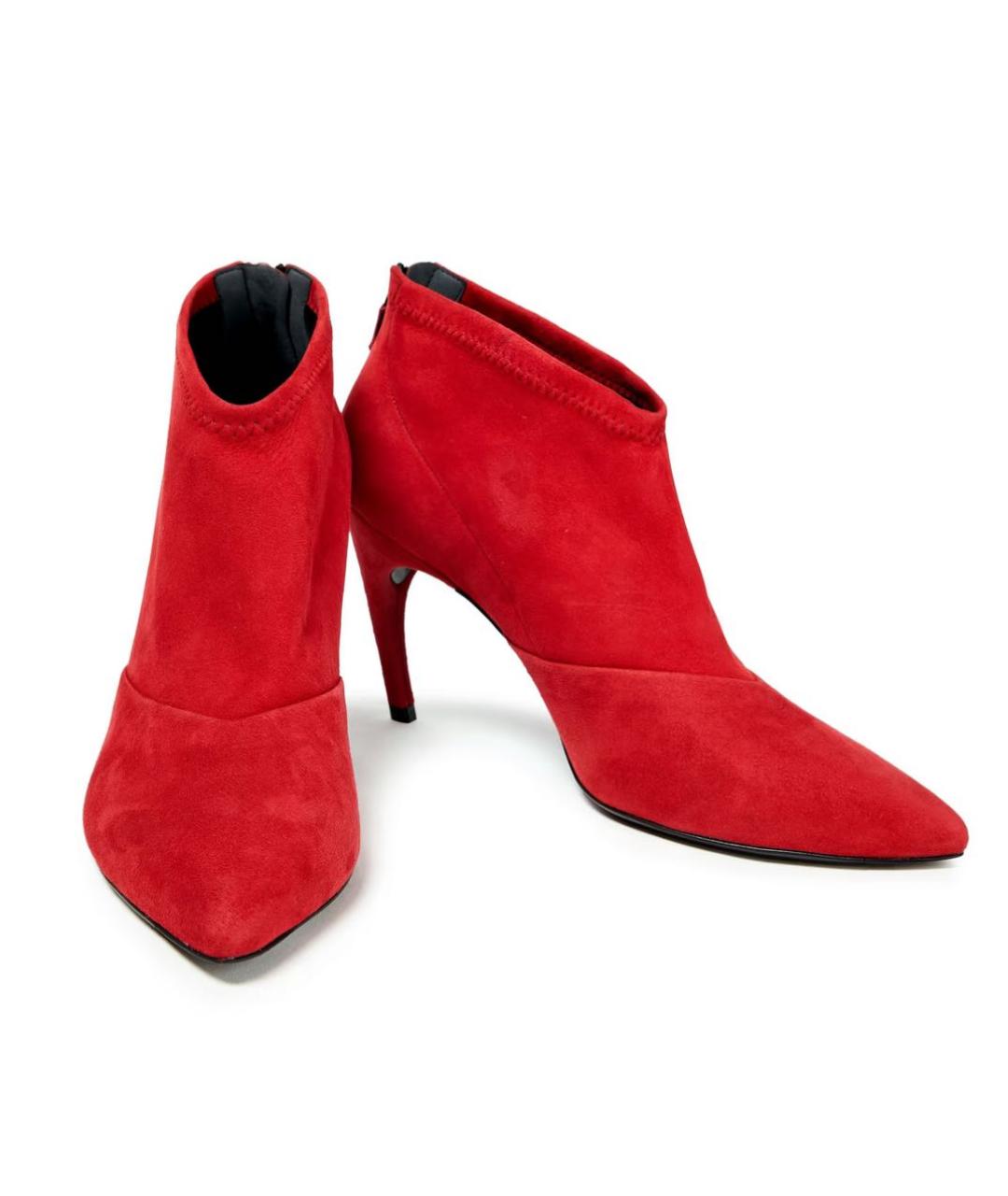 ROGER VIVIER Красные замшевые ботильоны, фото 2