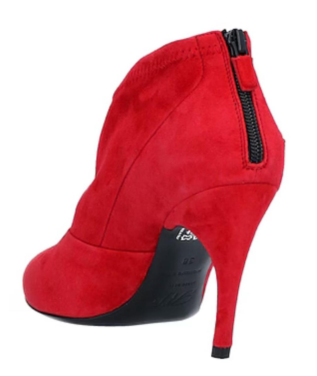 ROGER VIVIER Красные замшевые ботильоны, фото 4