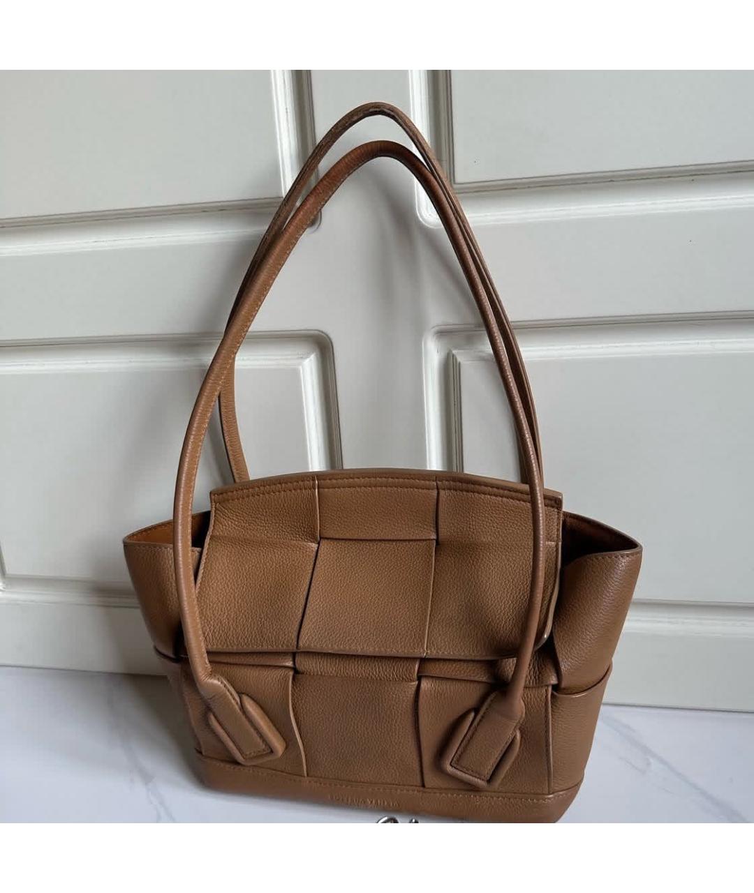 BOTTEGA VENETA Коричневая кожаная сумка через плечо, фото 5
