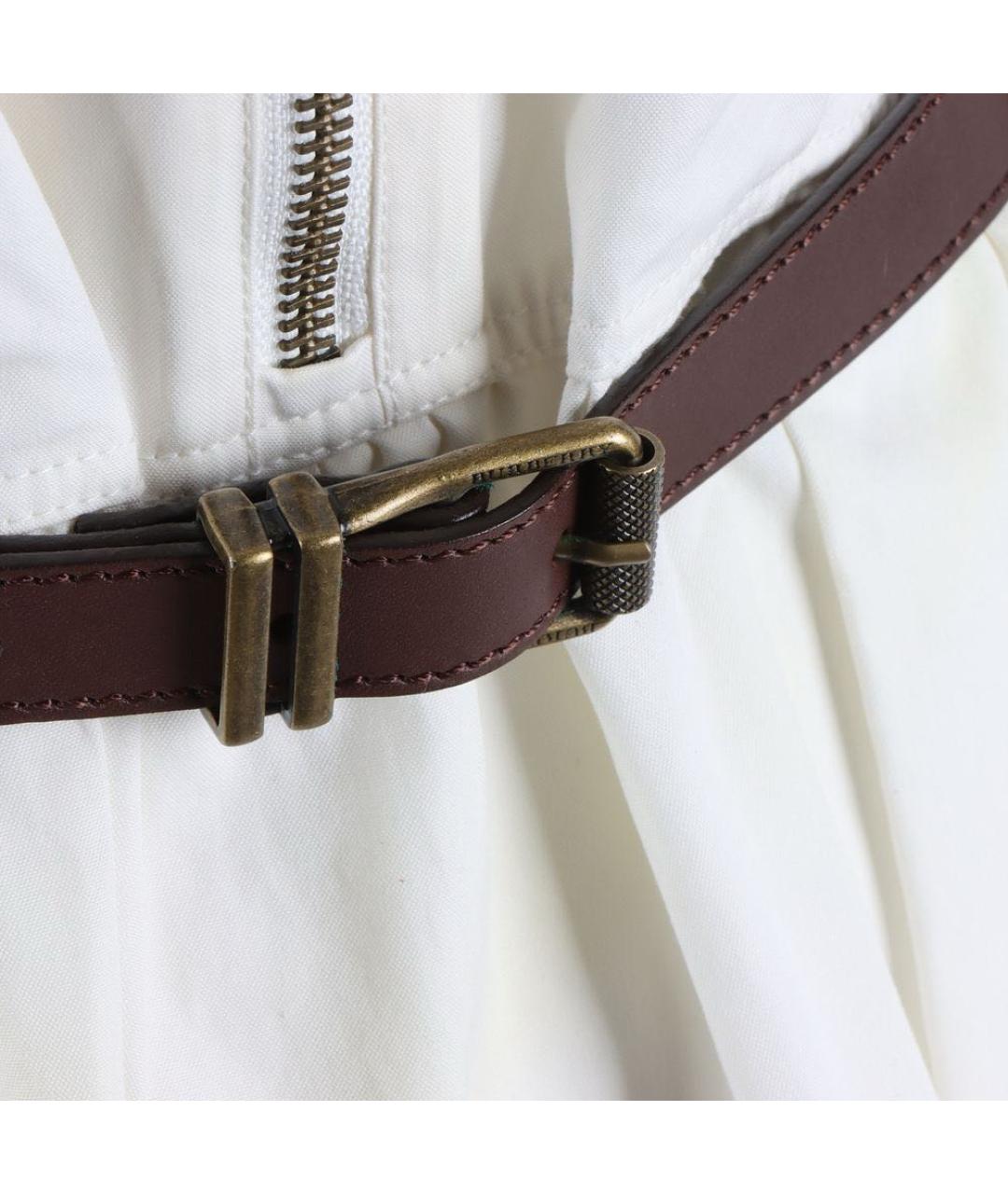 BURBERRY Белое хлопковое повседневное платье, фото 4