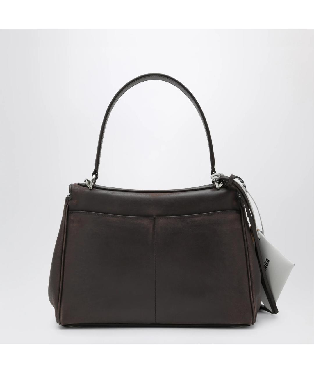 BALENCIAGA Коричневая кожаная сумка тоут, фото 2
