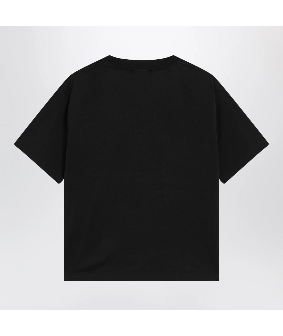 BALENCIAGA Черная хлопковая футболка, фото 2