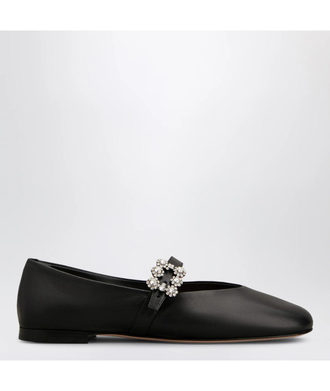 ROGER VIVIER Черные кожаные балетки, фото 3