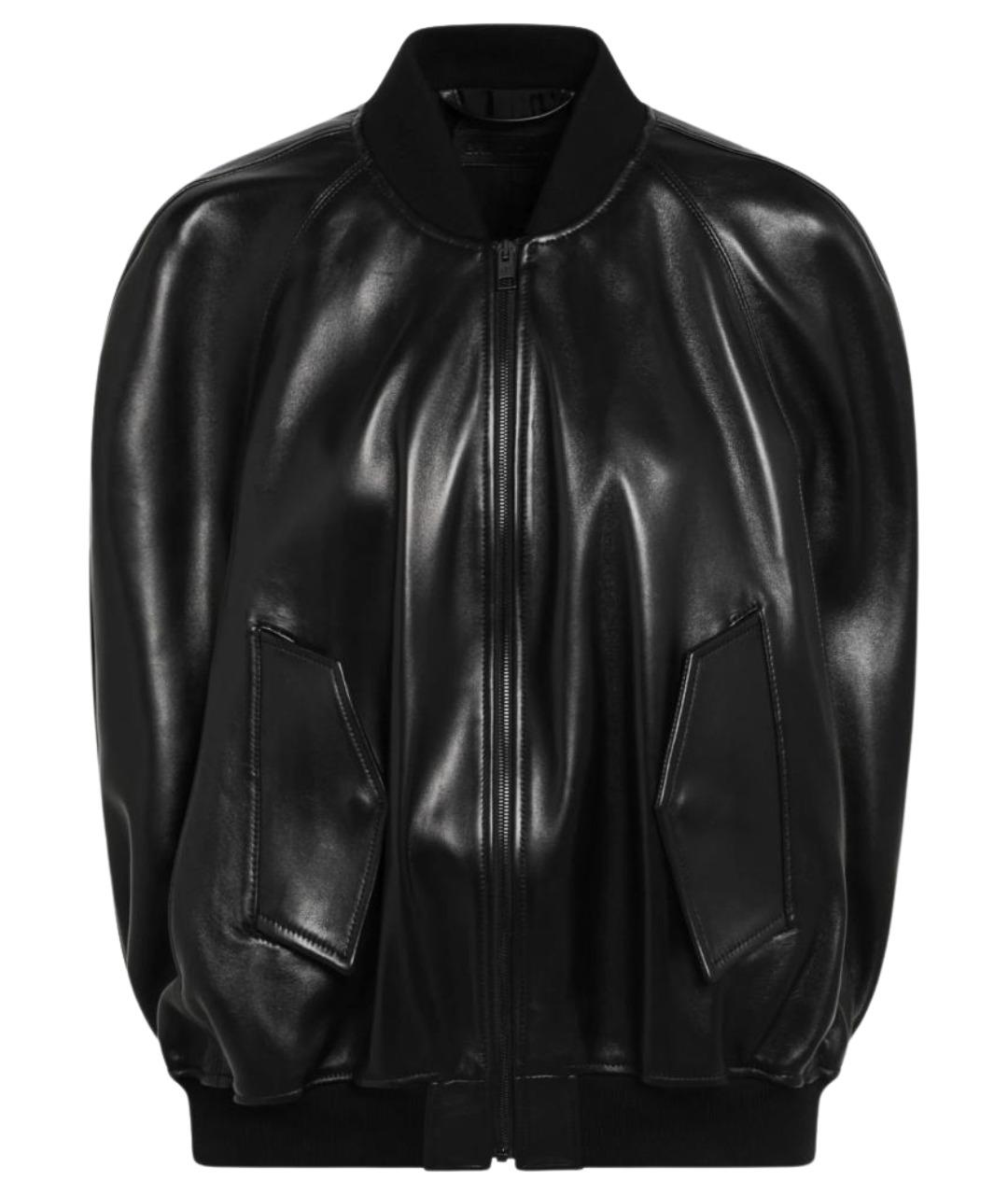 BALENCIAGA Черная кожаная куртка, фото 1