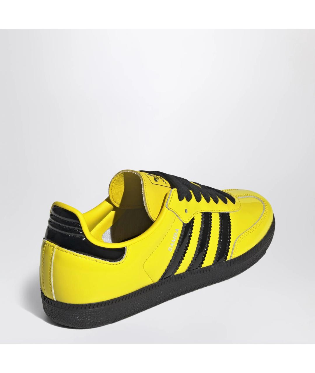 ADIDAS Желтые кеды из лакированной кожи, фото 2