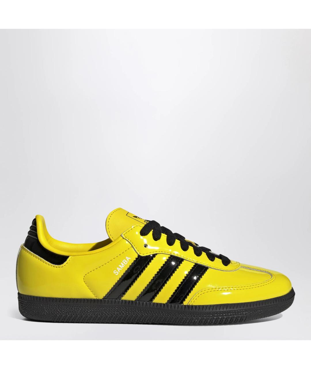 ADIDAS Желтые кеды из лакированной кожи, фото 3