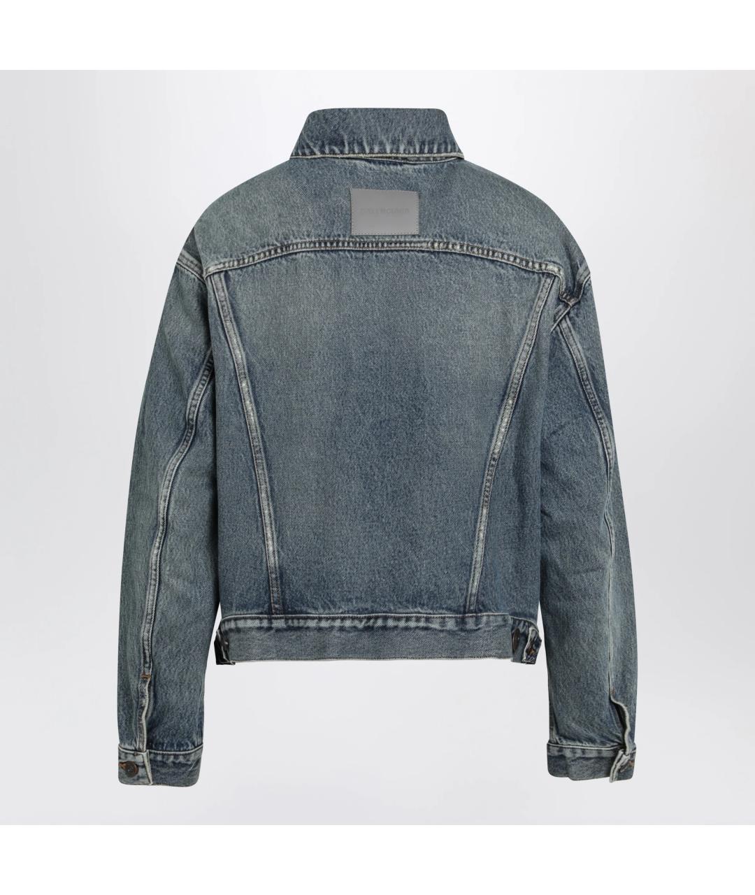 BALENCIAGA Синяя деним куртка, фото 2