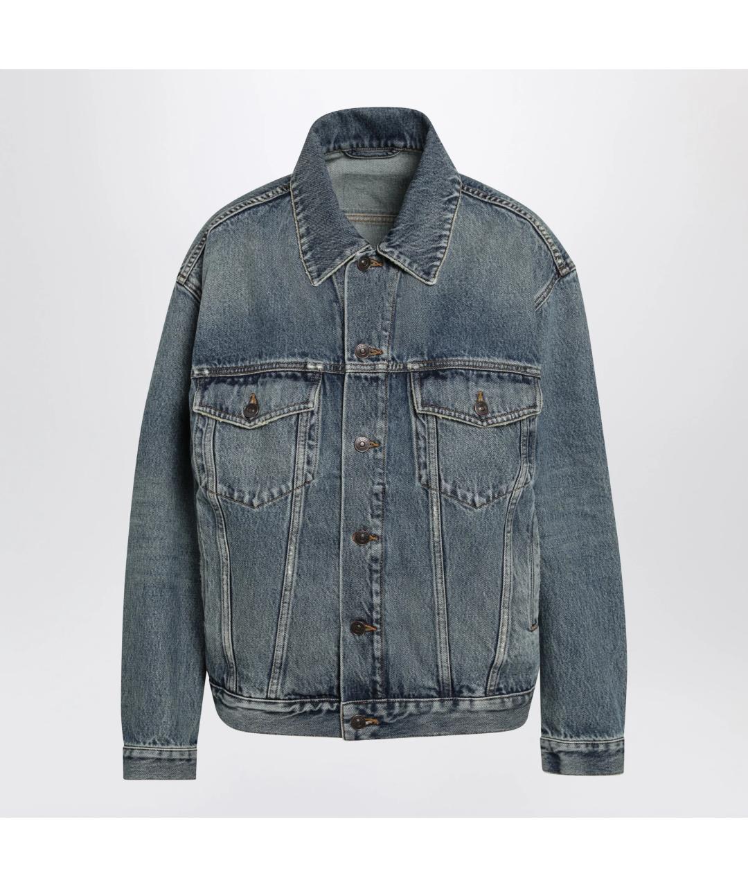 BALENCIAGA Синяя деним куртка, фото 3