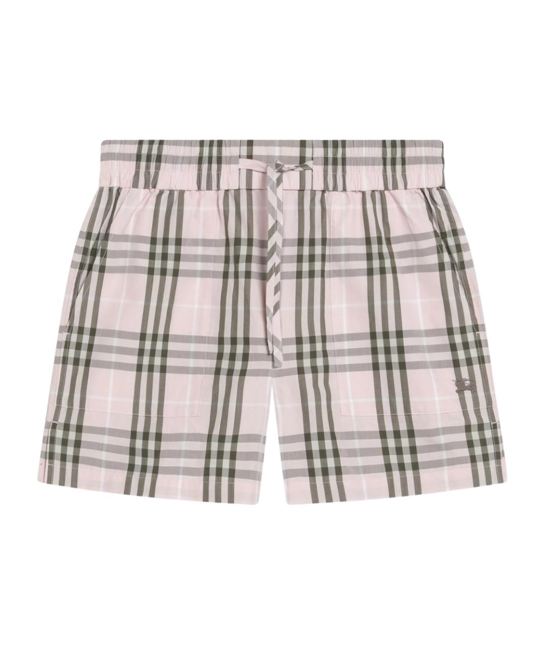BURBERRY Розовые хлопковые шорты, фото 1