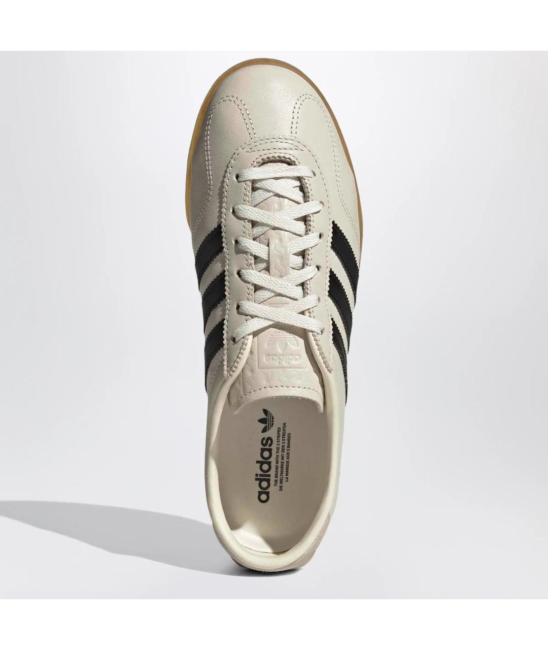 ADIDAS Бежевые кожаные кеды, фото 3